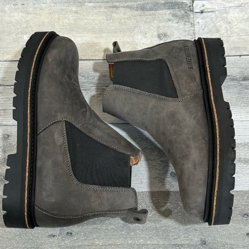 BIRKENSTOCK Stalon Nubuck Leather Chelsea Boot - Graphite - Sz - 6-6.5 / 37.EU - Picture 5 of 9